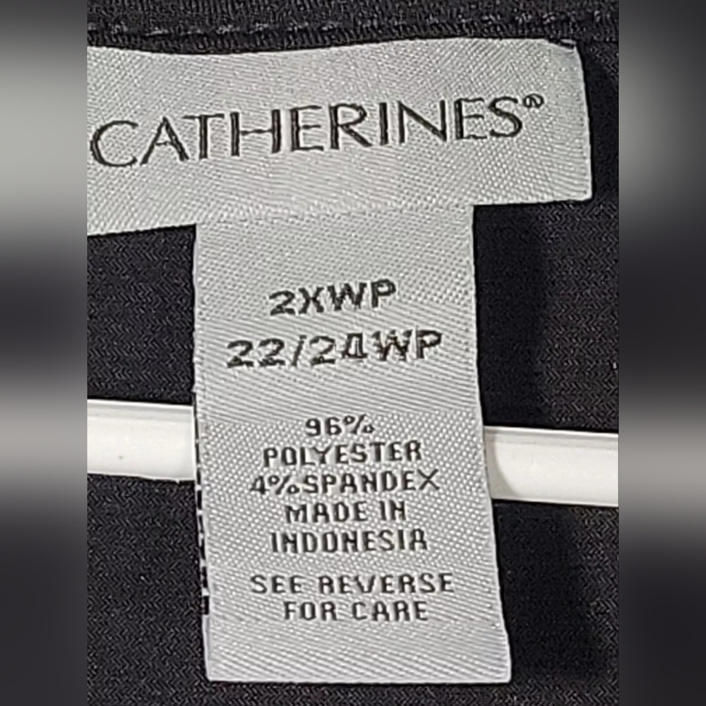 Womens Catherines Black Short Sleeve Top Plus Size 22/24WP - Picture 3 of 6